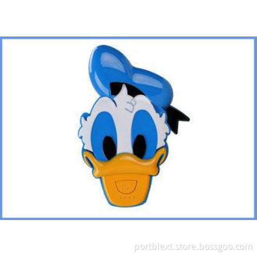 5V Blue Donald Duck Cartoon ABS Power Bank , Battery Chargi